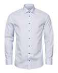 Eton - Blue Micro Print Signature Poplin Slim Fit Shirt L/S SHIRTS Eton