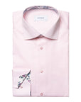 Eton - Light Pink Floral Trim Signature Twill Contemporary Fit Shirt L/S SHIRTS Eton