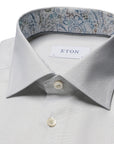 Eton - Light Green Paisley Trim Contemporary Fit Shirt L/S SHIRTS Eton