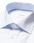 Eton - Light Blue Striped Oxford Cotton-Tencel™ Shirt L/S SHIRTS Eton