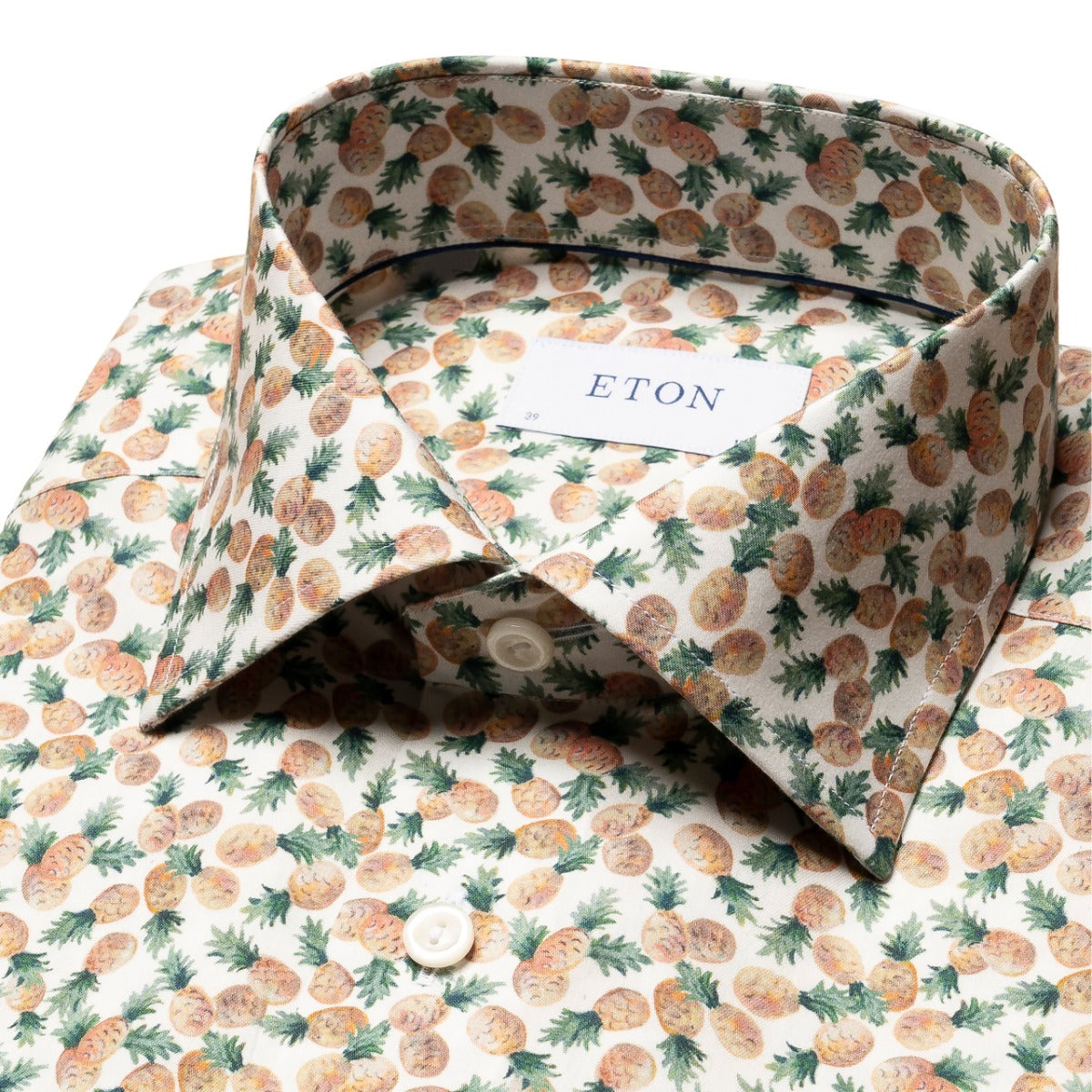Eton - Pineapple Print Cotton-TENCEL™ Slim Fit Shirt L/S SHIRTS Eton