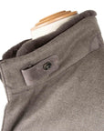 Robert Old - Grey Button Down Coat Crafted with a Loro Piana Green Storm System Wool & Cashmere Fabric OVERCOATS Robert Old