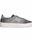 Santoni - Grey Suede Fur-lined Double Buckle Sneaker SHOES Santoni