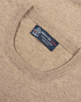 Robert Old - Dark Natural Highclere Cashmere Crew Neck Sweater CASHMERE Robert Old