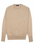 Robert Old - Dark Natural Highclere Cashmere Crew Neck Sweater CASHMERE Robert Old Dark Natural 42UK