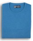 Robert Old - Airforce Blue Huntley 2ply Rib Crew Neck Cashmere Sweater CASHMERE Robert Old