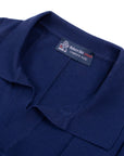 Robert Old - Navy 100% Cotton Wide-Ribbed Polo Shirt S/S POLOS Robert Old