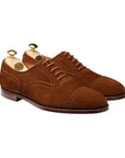 Crockett & Jones - Westfield Tobacco Suede Lace Up SHOES Crockett & Jones