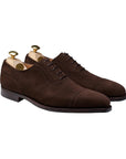 Crockett & Jones - Westbourne Dark Brown Suede City Sole Lace Up SHOES Crockett & Jones