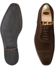 Crockett & Jones - Westbourne Dark Brown Suede City Sole Lace Up SHOES Crockett & Jones