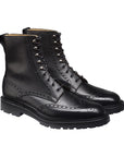 Crockett & Jones - Islay Black Scotch Grain Derby Boots SHOES Crockett & Jones Black 6UK