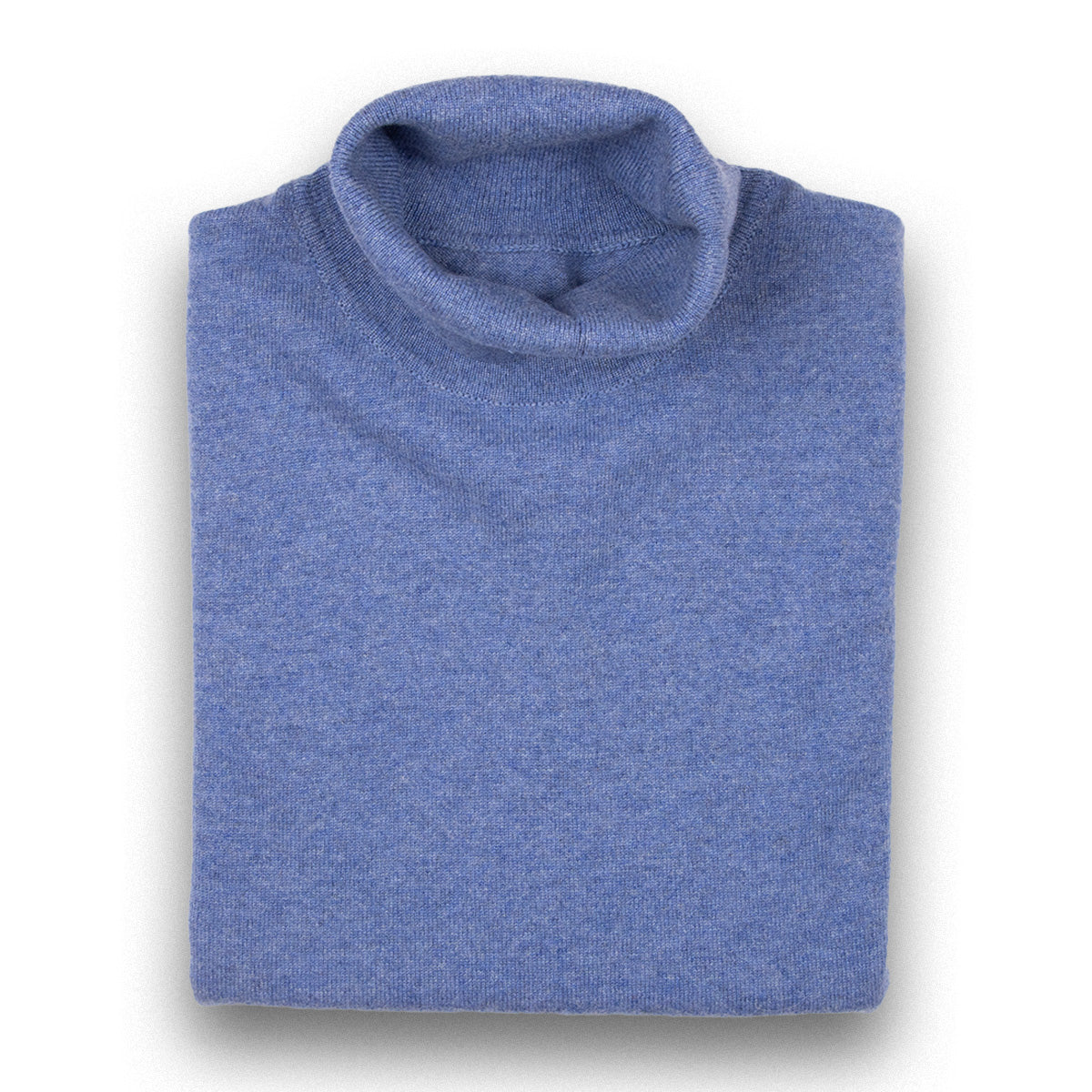 Robert Old - Lapis Elgin 2ply Roll Neck Cashmere Sweater CASHMERE Robert Old
