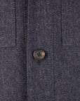 Robert Old - Navy Super 150's Merino Wool Denim Overshirt JACKETS Robert Old