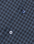 Robert Old - Navy & Black Check Italian Cotton Long Sleeve Shirt L/S SHIRTS Robert Old