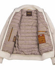 Moorer - Beige 'Arena' Merino Wool Bomber Jacket BLOUSONS MooRER