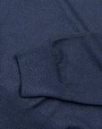 Robert Old - Navy Blue 100% Virgin Wool Long Sleeve Zip Neck Sweater KNITWEAR Robert Old