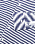 Robert Old - Navy Stripe Italian Cotton Long Sleeve Shirt L/S SHIRTS Robert Old