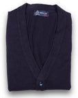 Robert Old - Dark Navy Cawdor 2ply Cashmere Cardigan CASHMERE Robert Old Dark Navy 44UK