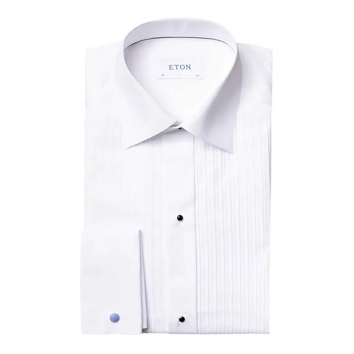 Eton - White Plissé Black Tie Classic Fit Shirt L/S SHIRTS Eton