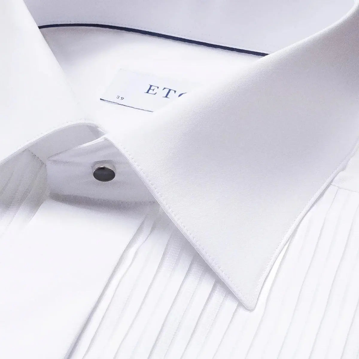 Eton - White Plissé Black Tie Classic Fit Shirt L/S SHIRTS Eton