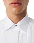 Eton - White Plissé Black Tie Classic Fit Shirt L/S SHIRTS Eton