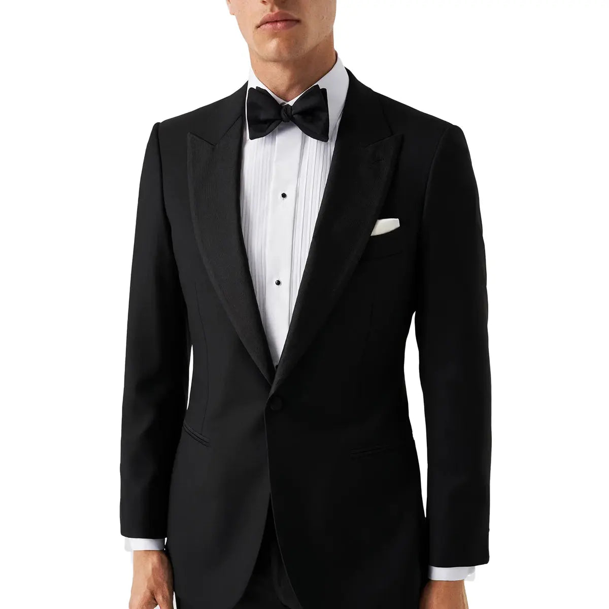 Eton - White Plissé Black Tie Classic Fit Shirt L/S SHIRTS Eton