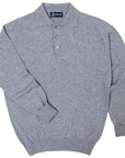 Robert Old - Flannel Oban 3 button 2ply Cashmere Polo Sweater CASHMERE Robert Old
