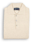 Robert Old - Linen Oban 3 button 2ply Cashmere Polo Sweater CASHMERE Robert Old