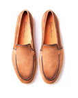 Santoni - Brown Suede Loafer SHOES Santoni