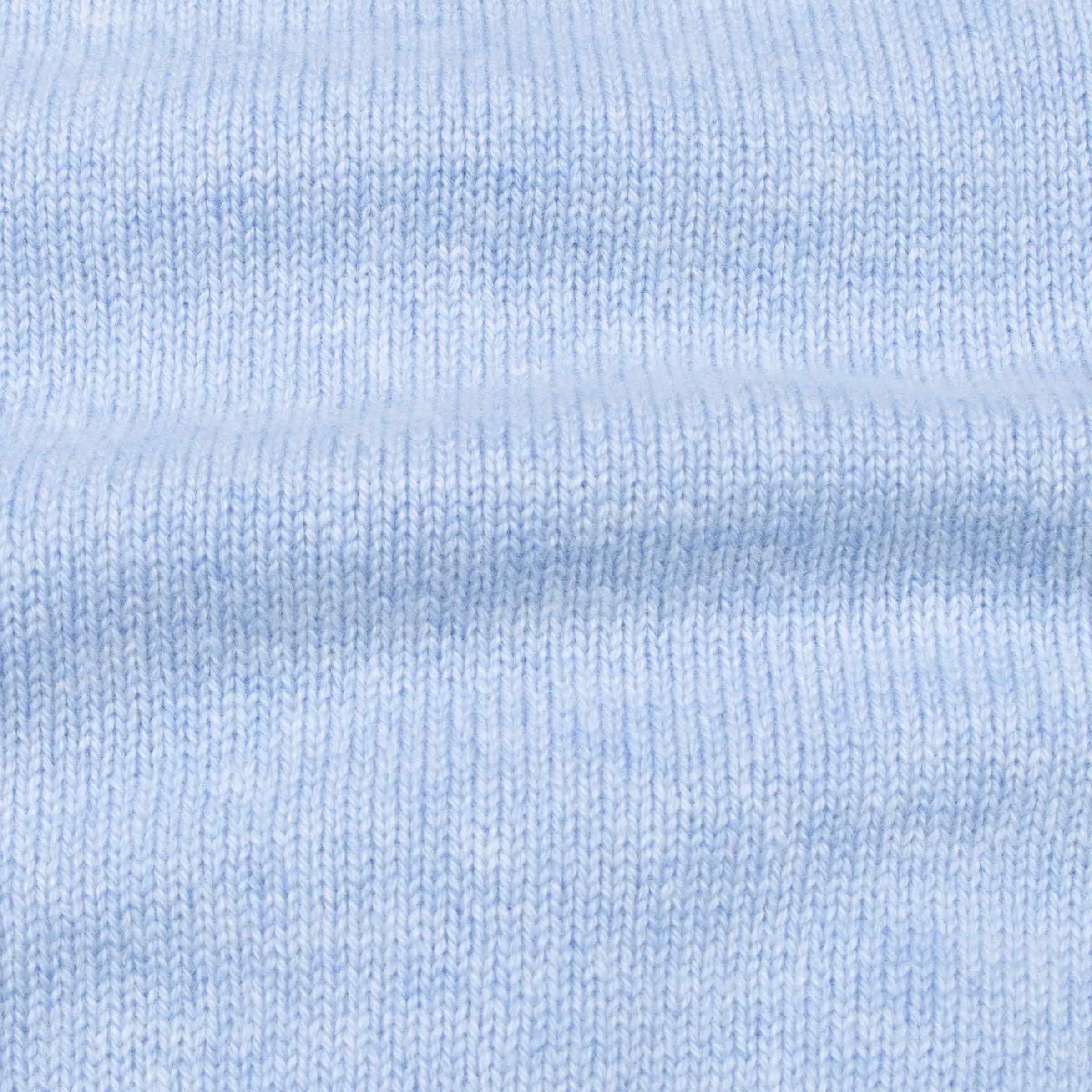 Robert Old - The Barra 4ply Full Zip Cashmere Cardigan - Atollo Blue / White Undyed CASHMERE Robert Old