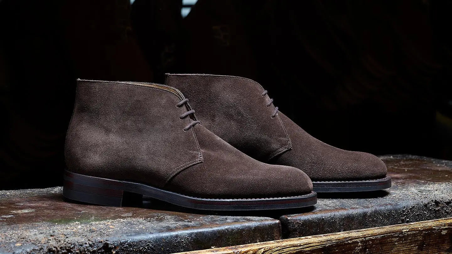Crockett & Jones - Dark Brown Chiltern Suede Chukka Boots SHOES Crockett & Jones