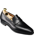 Crockett & Jones - Sydney Black Leather Loafers - Single Leather Sole SHOES Crockett & Jones