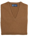 Robert Old - Vintage Vicuna Tobermorey 4ply V-Neck Cashmere Sweater CASHMERE Robert Old