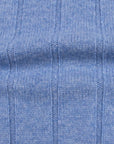 Robert Old - The Wellington Cashmere Ribbed Zip Neck Sweater - Azzuro/Brume CASHMERE Robert Old