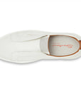 Santoni - White Tumbled Leather Slip-on Sneaker SHOES Santoni