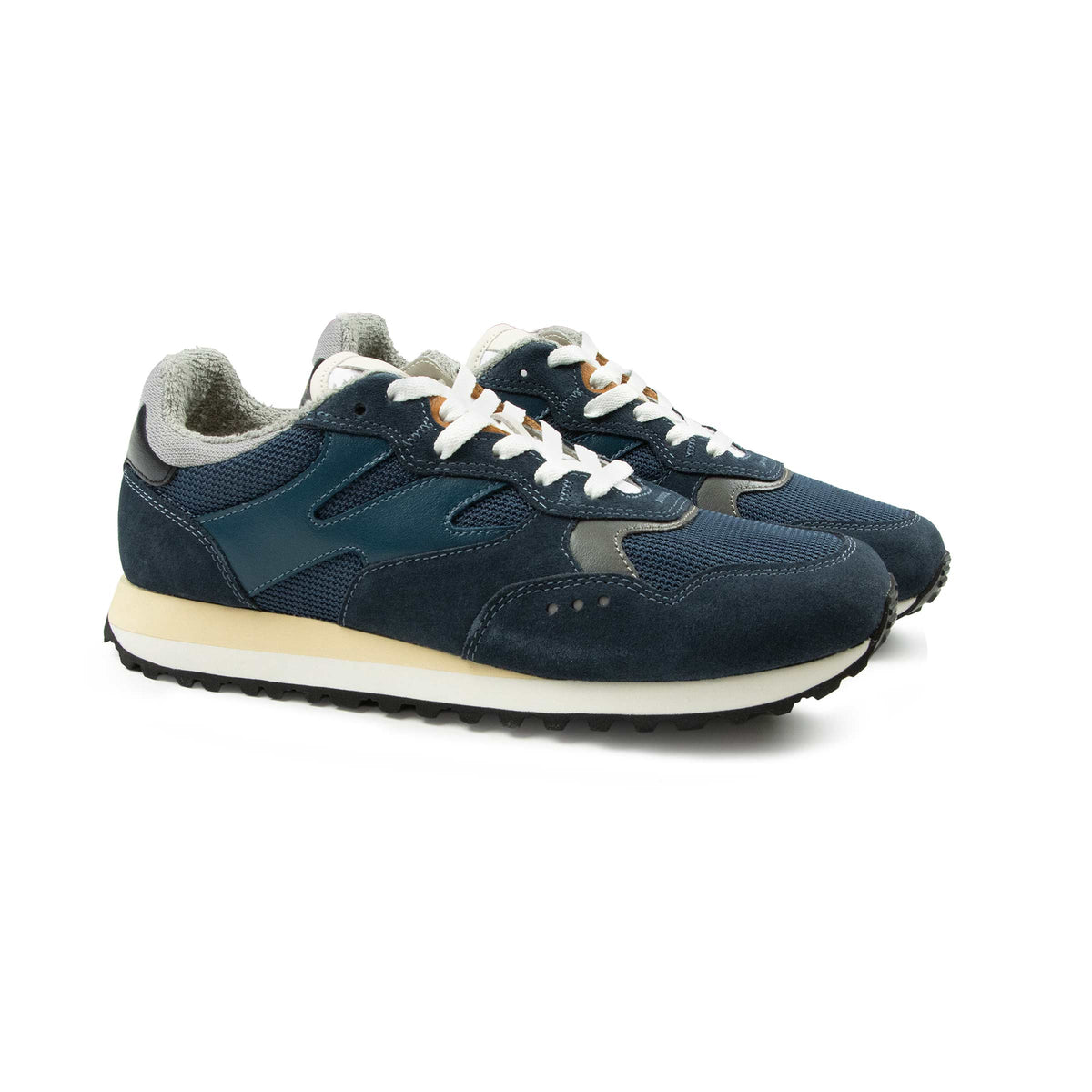 Woolrich - Navy Gravel Sneakers in Nylon with Suede Inserts 