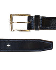 Robert Old - Navy 'Allen' Bridle Hide Leather Belt BELTS/BRACES Robert Old