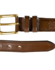 Robert Old - Brown 'Crane' Bridle Hide Leather Belt BELTS/BRACES Robert Old