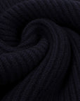 Robert Old - Dark Navy Torridon 8Ply Cashmere Shawl Collar Pullover CASHMERE Robert Old