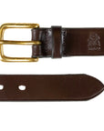Robert Old - Dark Brown ‘Stour’ Bridle Hide Leather Belt BELTS/BRACES Robert Old
