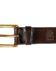 Robert Old - Dark Brown ‘Stour’ Bridle Hide Leather Belt BELTS/BRACES Robert Old