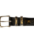 Robert Old - Black 'Tamar' Bridle Hide Leather Belt BELTS/BRACES Robert Old