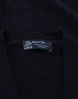 Robert Old - Dark Navy Cawdor 2ply Cashmere Cardigan CASHMERE Robert Old
