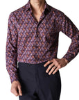 Eton - Purple Paisley Print Signature Twill Shirt L/S SHIRTS Eton