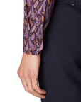 Eton - Purple Paisley Print Signature Twill Shirt L/S SHIRTS Eton