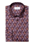 Eton - Purple Paisley Print Signature Twill Shirt L/S SHIRTS Eton