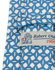 Robert Old - Blue & White Oval 100% Silk Tie TIES/CRAVATS Robert Old