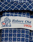 Robert Old - Blue Square Motif 100% Silk Tie TIES/CRAVATS Robert Old
