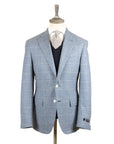 Robert Old - Light Blue Check Virgin Wool & Cashmere Jacket JACKETS Robert Old