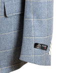 Robert Old - Light Blue Check Virgin Wool & Cashmere Jacket JACKETS Robert Old